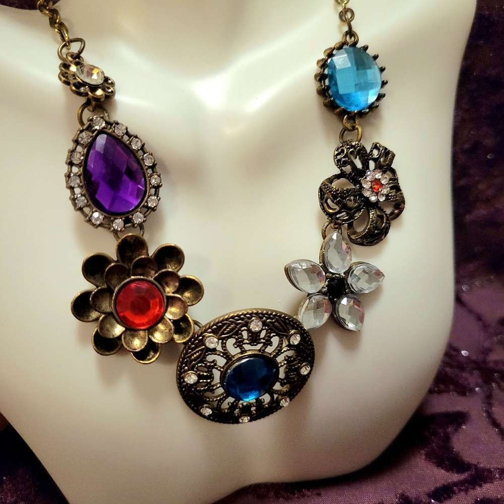 Betsey Johnson colorful statement necklace